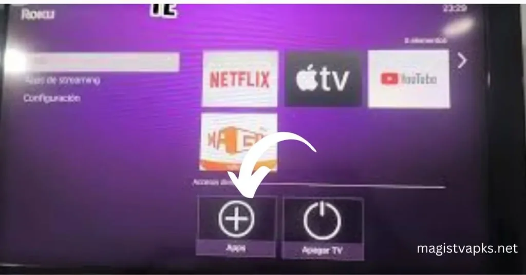 Haga clic en el botón Agregar aplicación para agregar la aplicación Magis