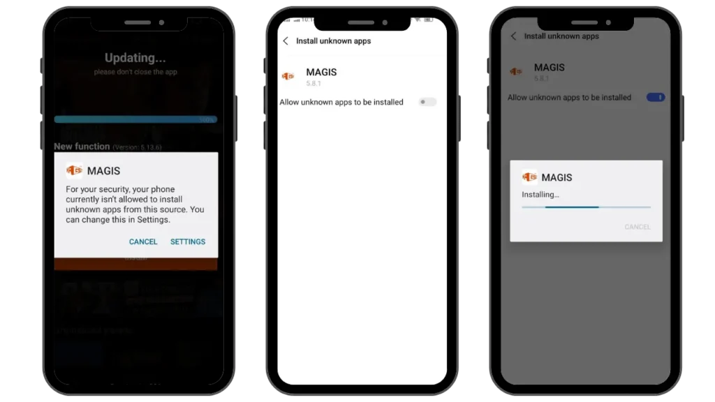 Opción “descarga de recursos desconocidos” y activar